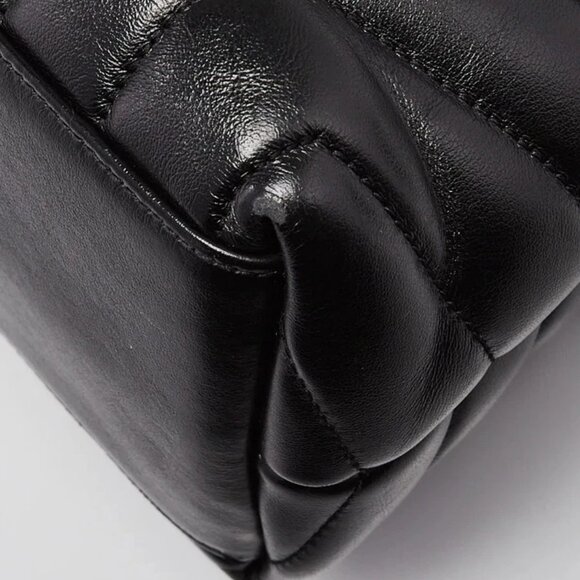 Yves Saint Laurent Black Chevron Quilted Leather Medium LouLou Bag - Picture 4 of 12